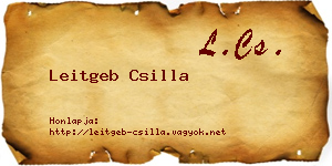 Leitgeb Csilla névjegykártya